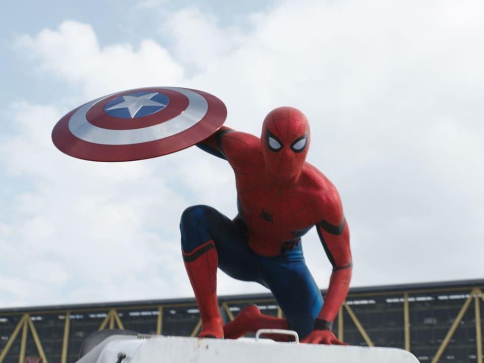 Tom Holland as Spider-Man in Captain America: Civil War