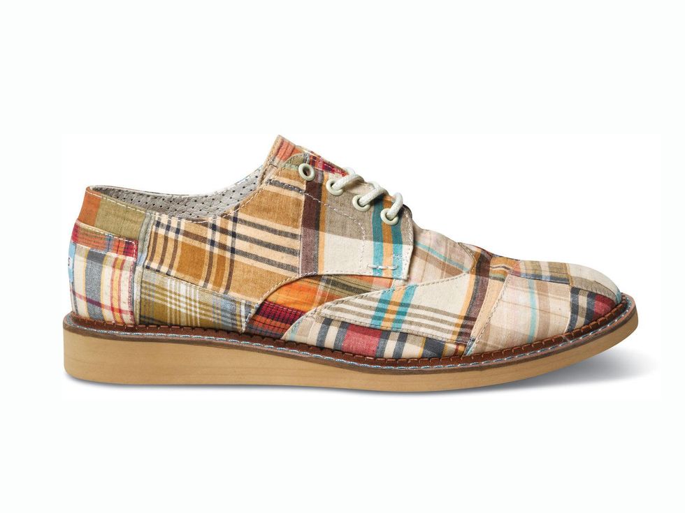 TOMS Sp14-M-Madas Plaid Brogue