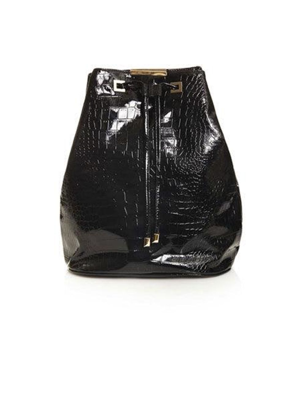 topshop PATENT CROC BACKPACK