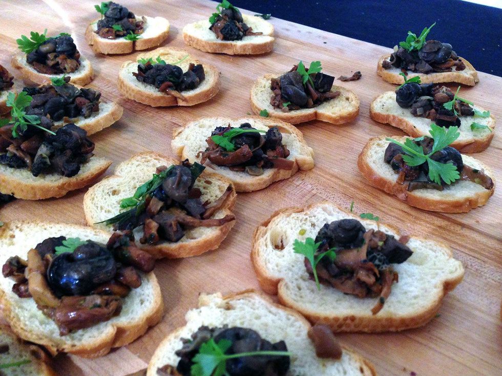 Trace crostini at Slow Food Austin Grub Trivia