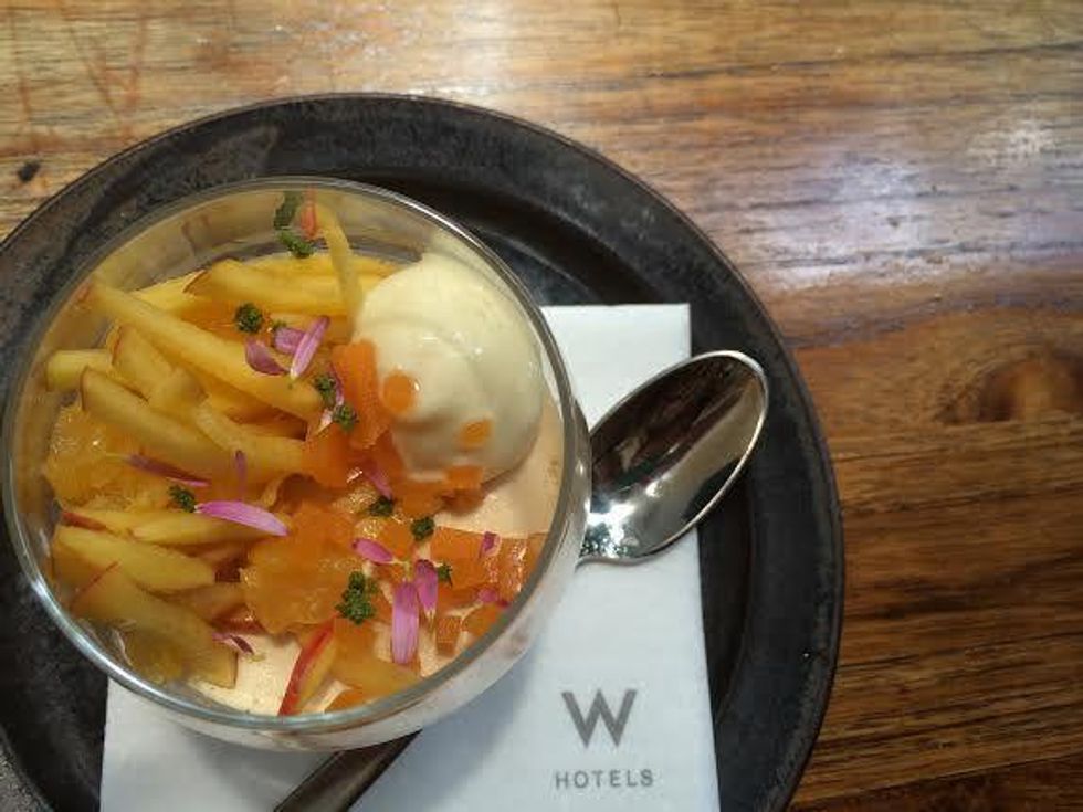 Trace peach dessert earl grey semifreddo