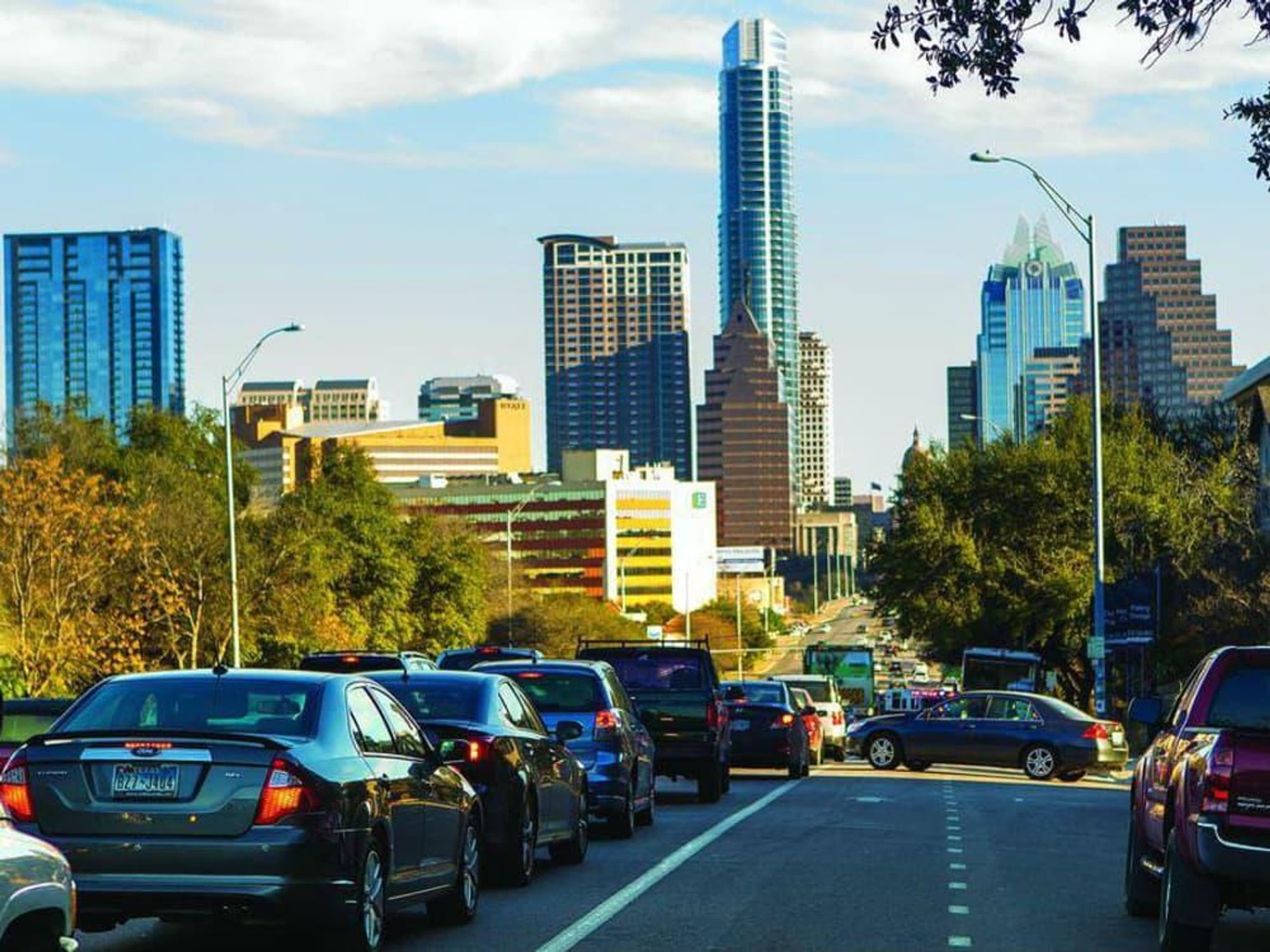 Traffic on South Congress Avenue in Austin