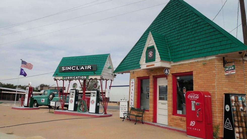 triangle gas station