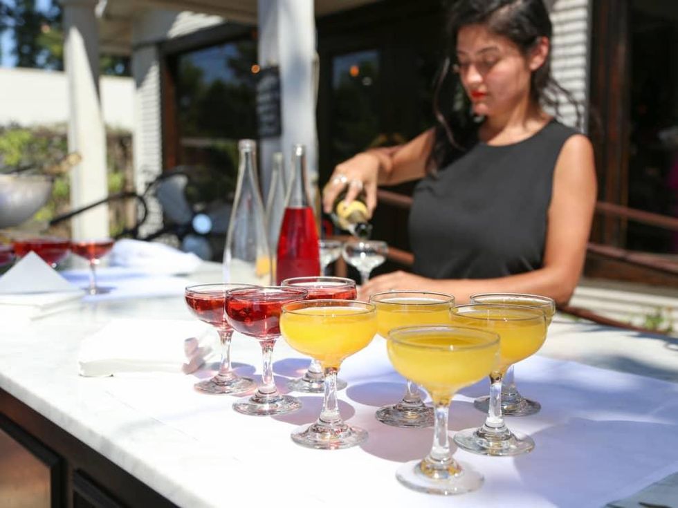 Tribeza Style Brunch 2015 at Justine's Brasserie Mimosas Rose