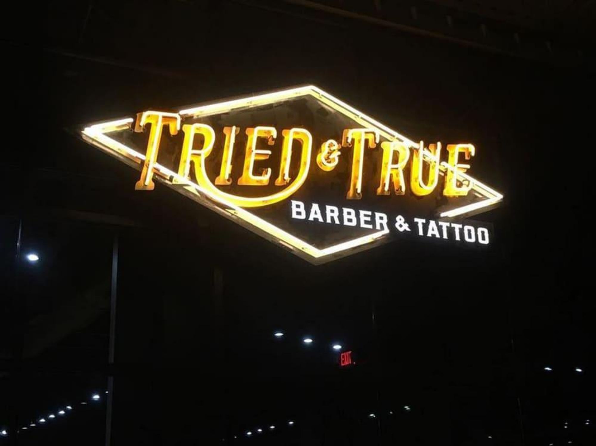 Tried and True Barber and Tattoo sign