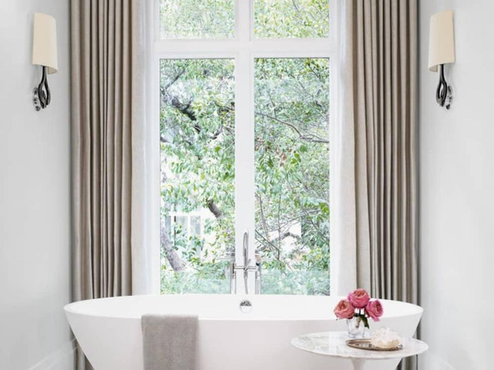 Tuscan home makeover Austin master bath