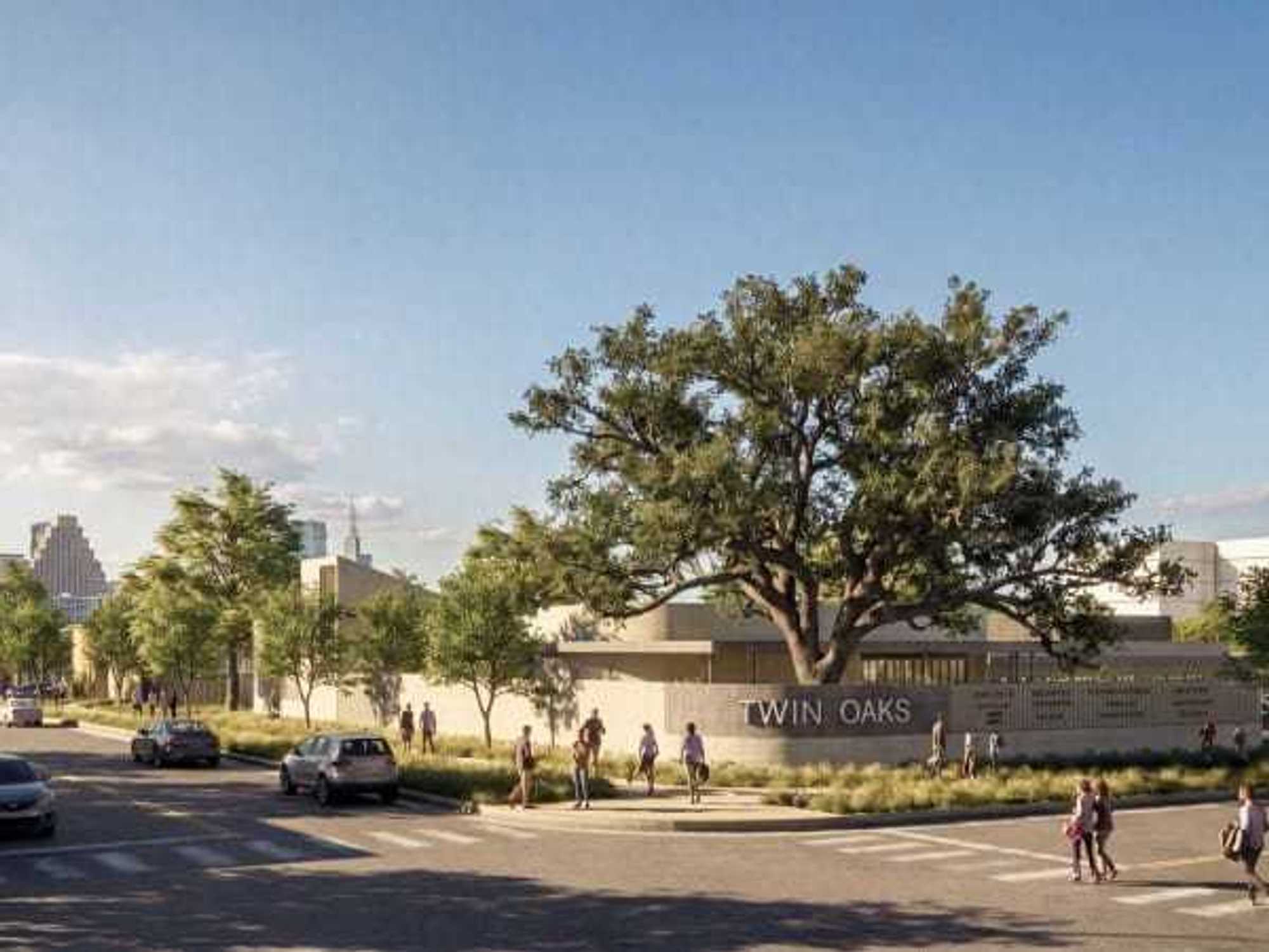 Twin Oaks Entrance