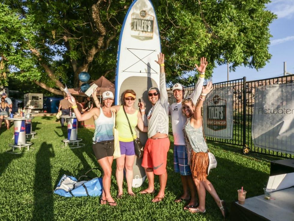 Tyler's Dam That Cancer_Flatwater Foundation_Happy Hour_Chelsea Hardee_Lisa Hughes Gonzales_Zac Martinsen_Mark Garza_Heather Rea Ritchey_2015