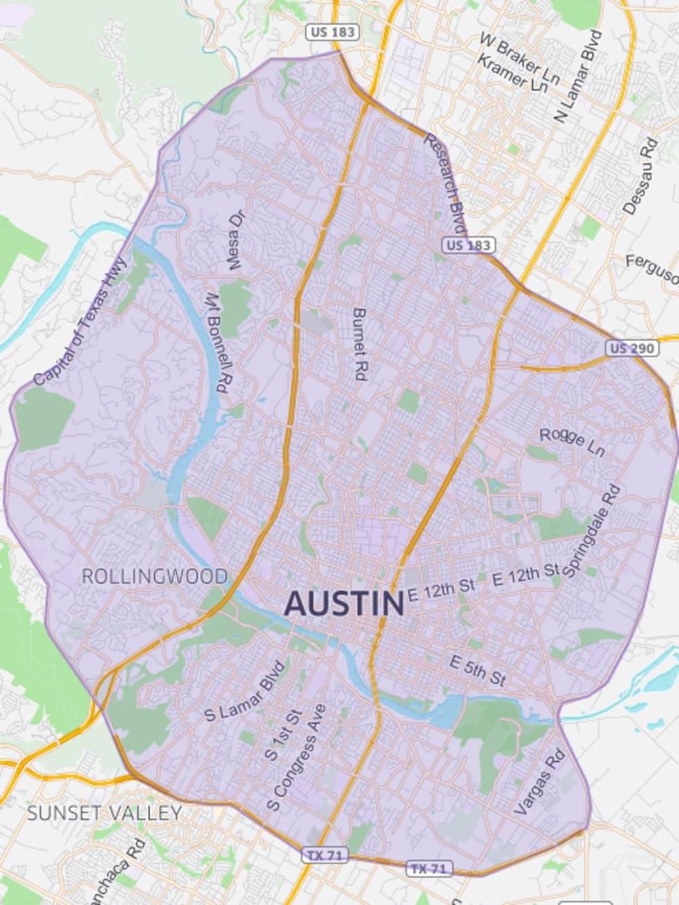 UberEATS app Austin map coverage area delivery zone March 2016