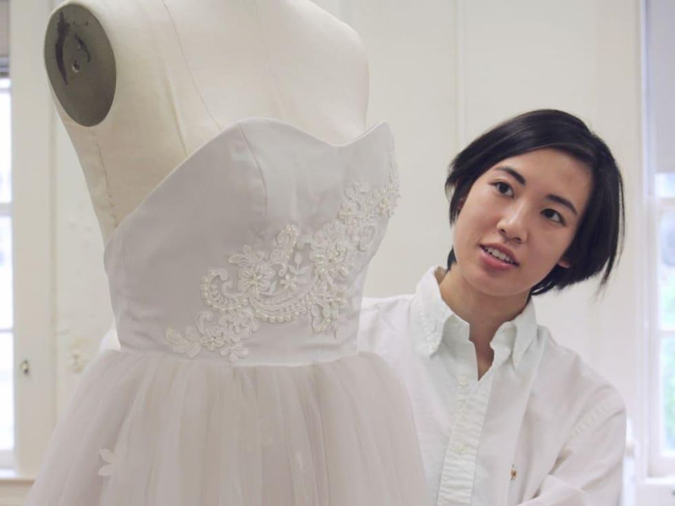 University of Texas fashion show Elements preview class April 2016 wedding dress Tiffany Chan