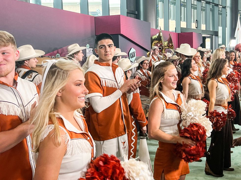 UT Cheerleaders and Band