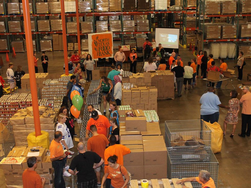 Volunteers at North Texas Food Bank