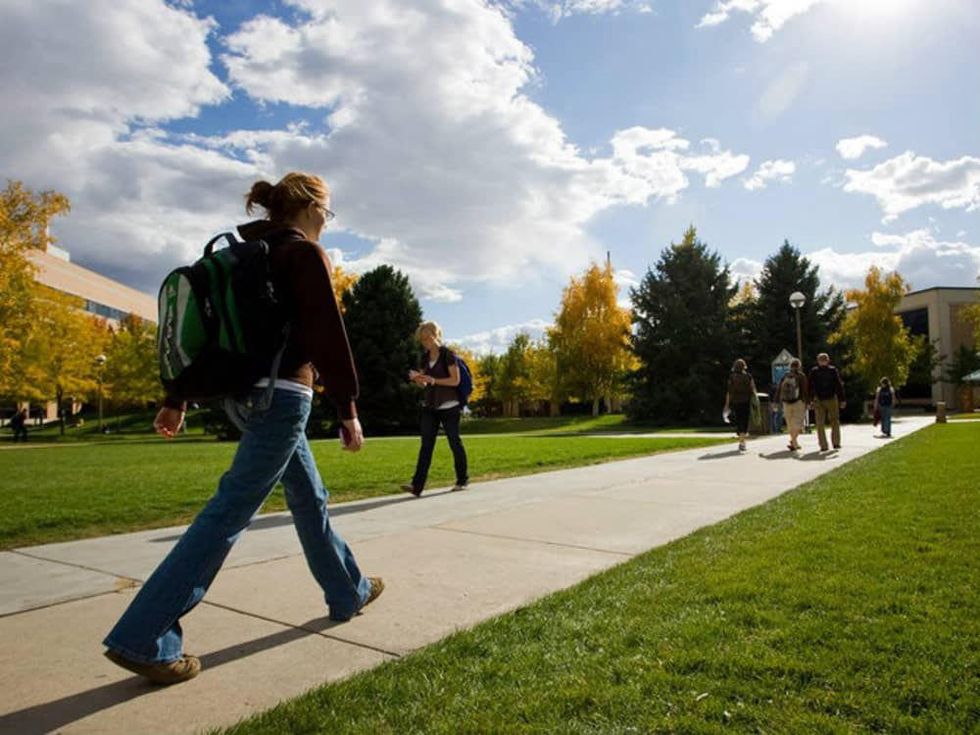 Walking on campus