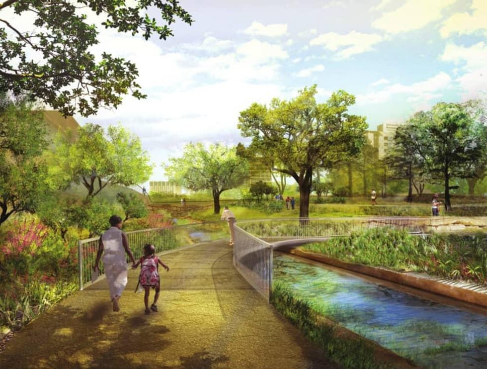 Waller Creek Plans Arc Bridge