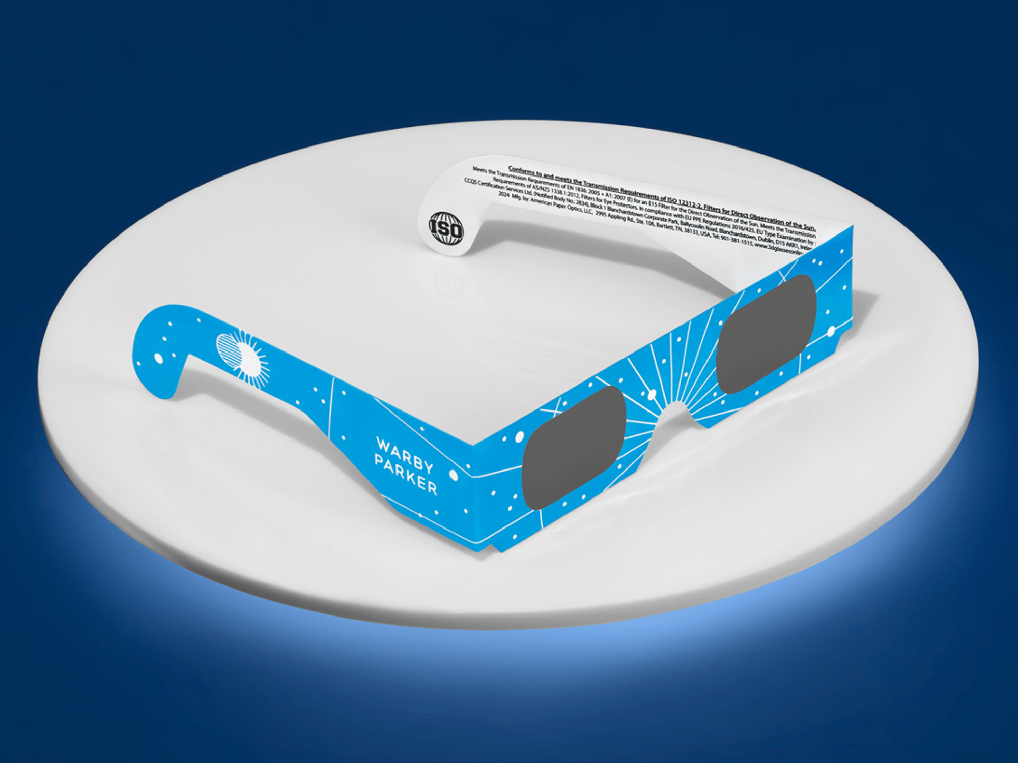 Warby Parker eclipse glasses