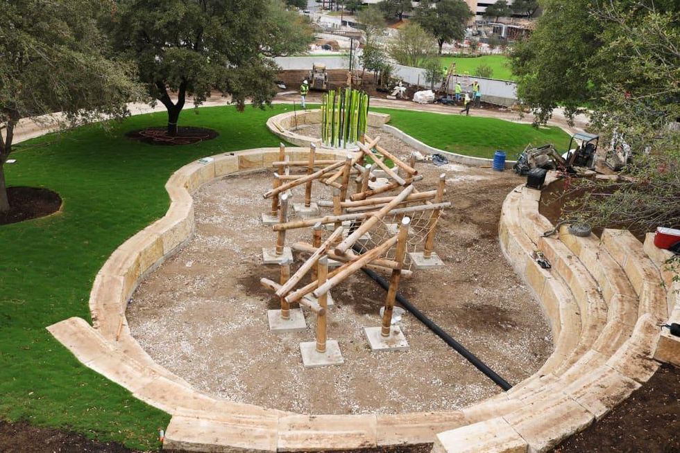 Waterloo Park log jam playscape