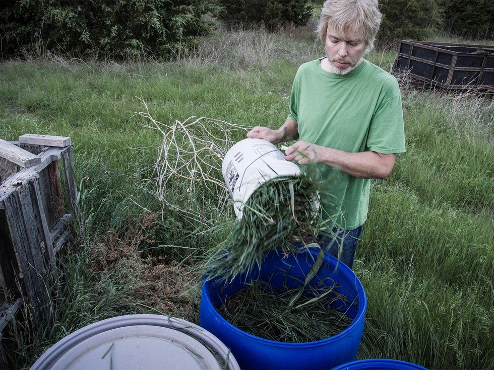 Weeds and other green vegetation steeped in water is reputed to make an effective liquid fertilizer.