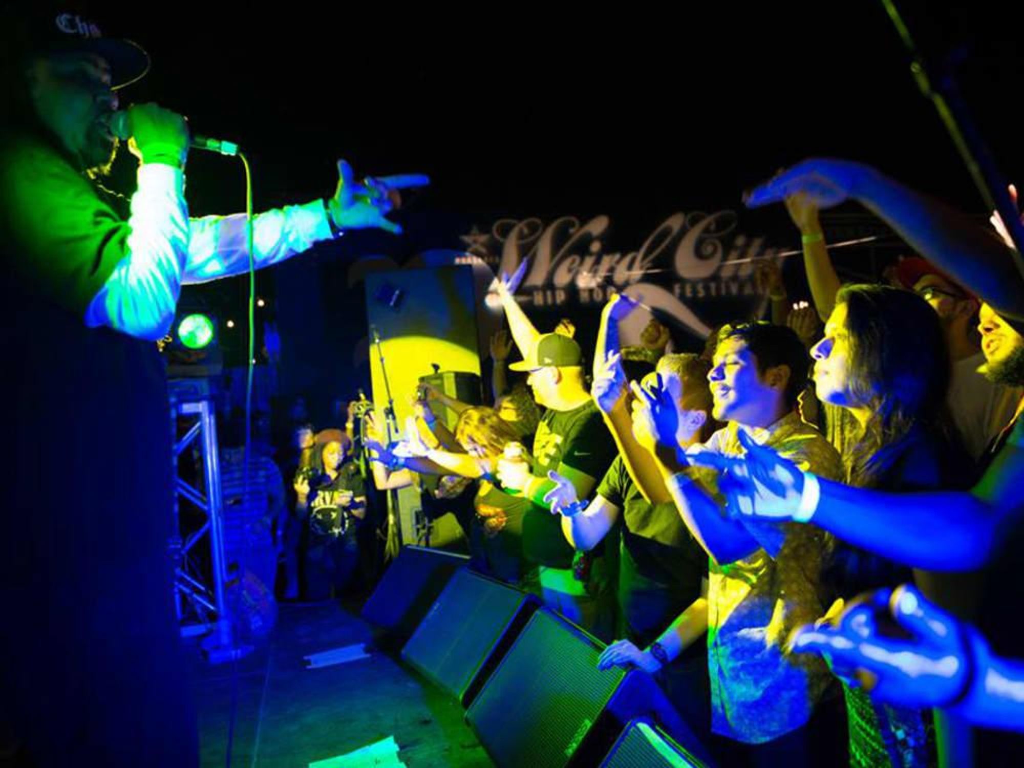 Weird CIty Hip-Hop Festival crowd show performance action shot Austin 2014