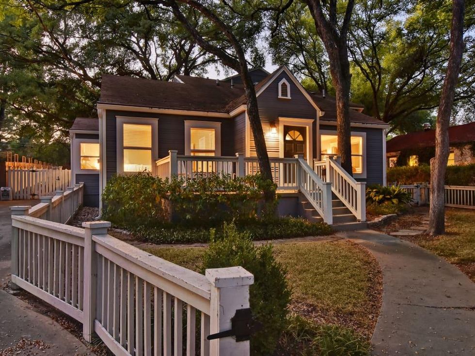 West Austin home house 2200 Sharon Lane exterior front driveway