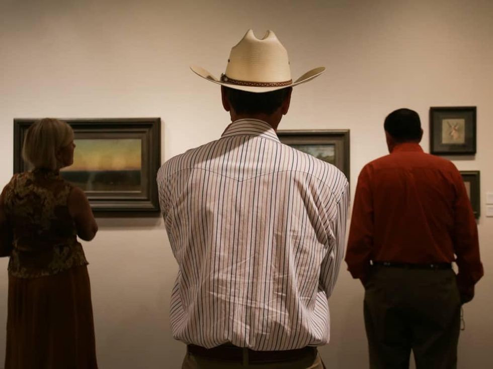 West by Southwest Harry Ransom Center exhibit interior cowboy hat September 2015