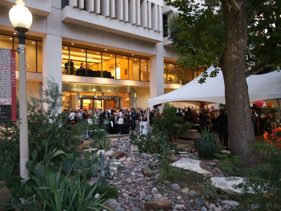 West by Southwest Harry Ransom Center exterior party September 2015