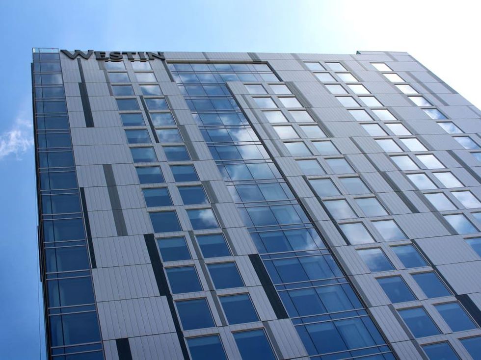 Westin Austin Downtown hotel front logo 2015