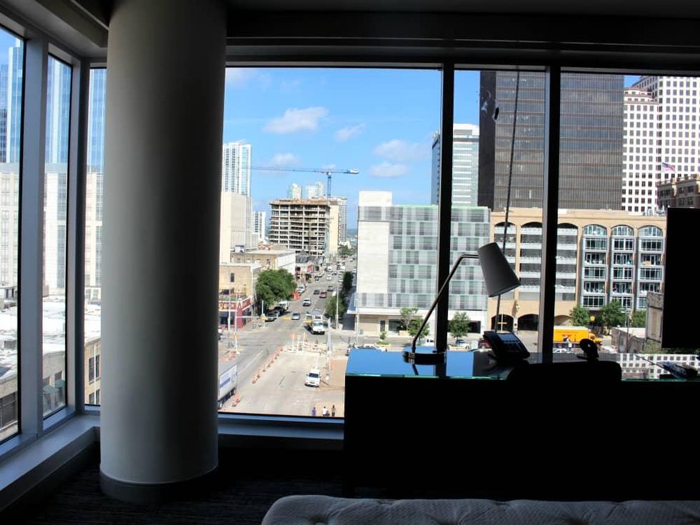 Westin Austin Downtown hotel guest room view desk 2015