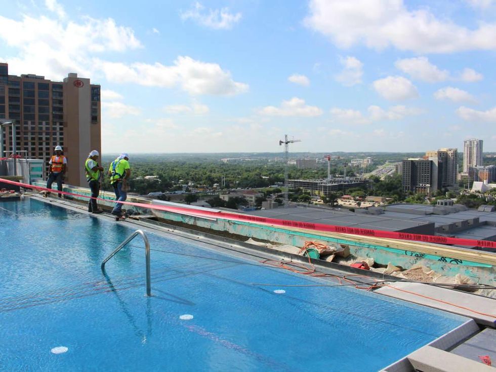 Westin Austin Downtown hotel rooftop pool 2015