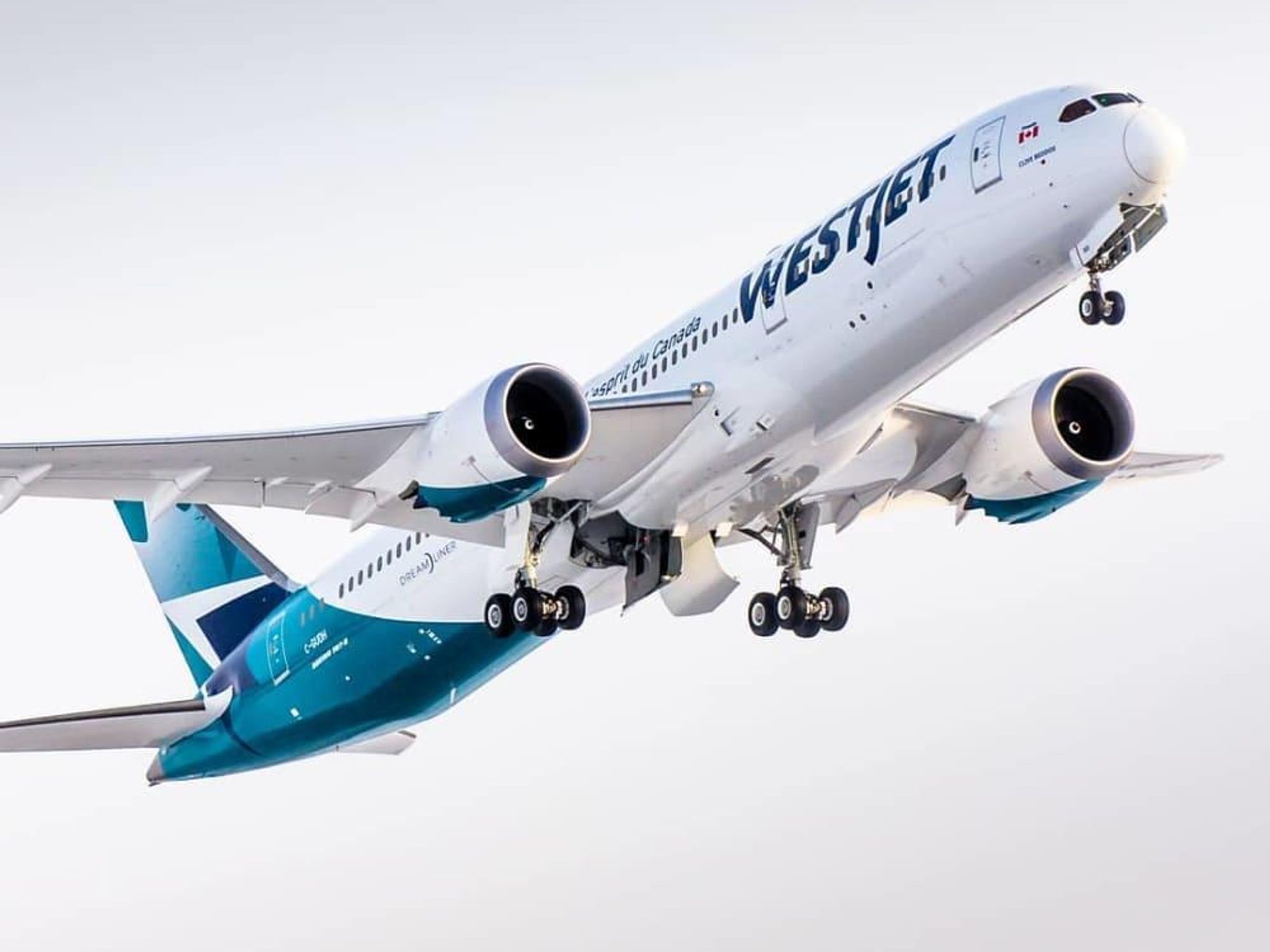 WestJet airplane sky