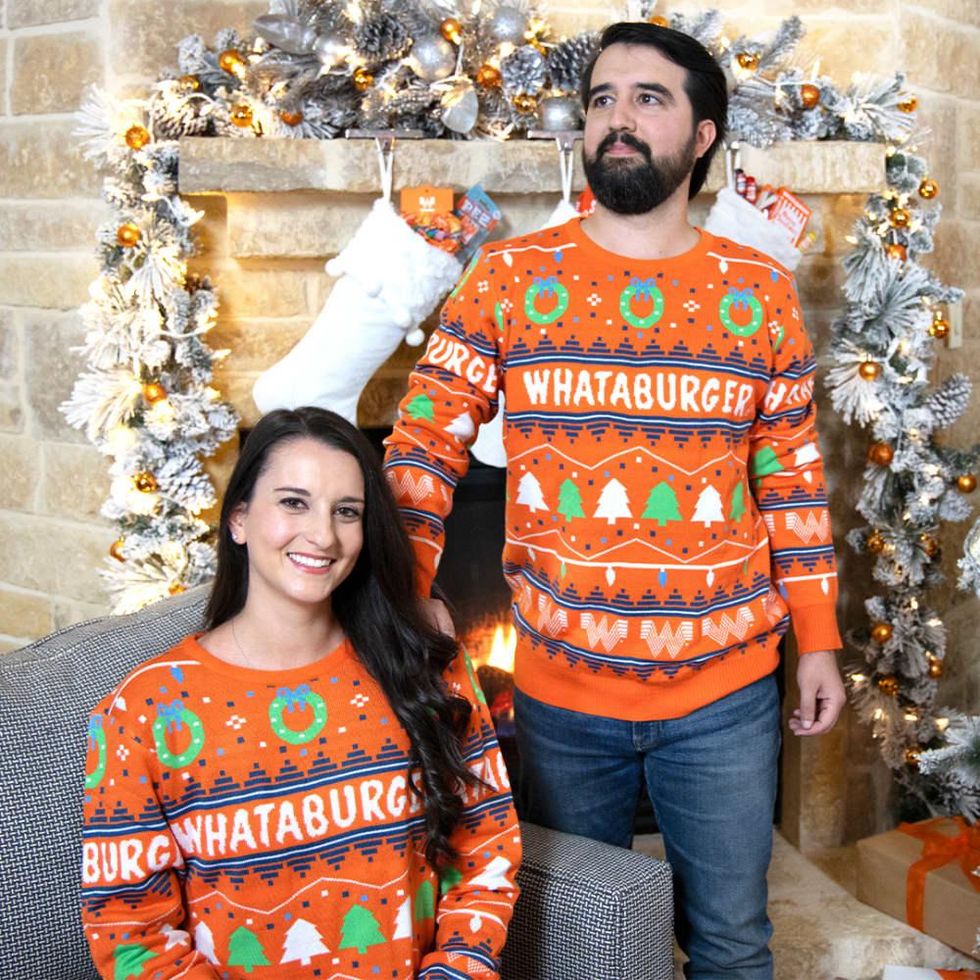 Whataburger apparel holiday 2020 sweater socks hatWhataburger apparel holiday 2020 sweater socks hat