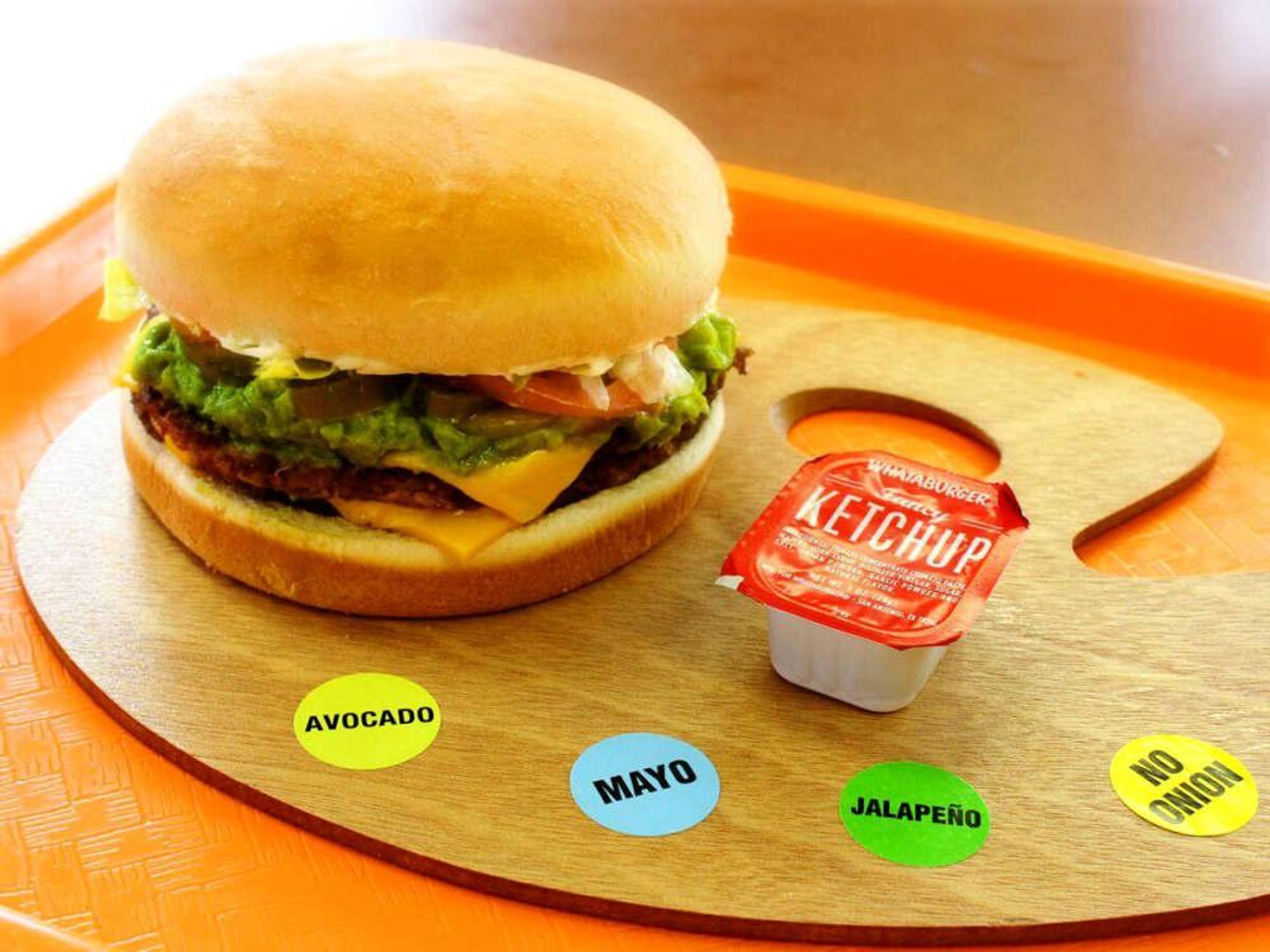 Whataburger burger menu palette