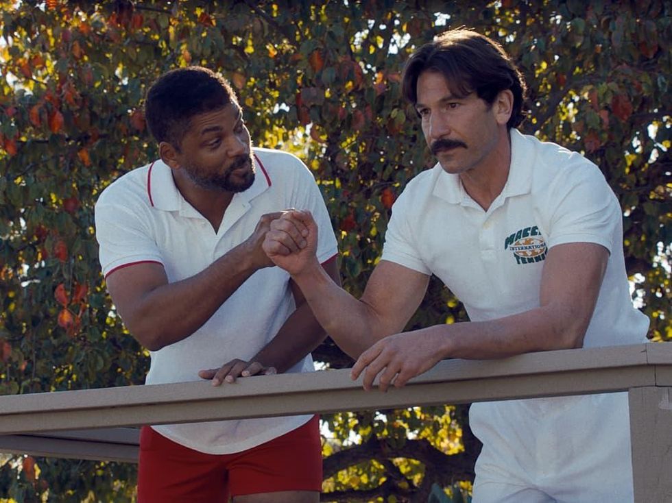 Will Smith and Jon Bernthal in King Richard