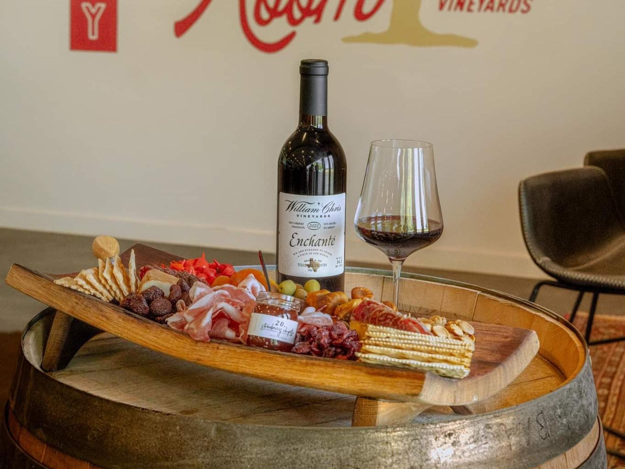 William Chris VIneyards wine and charcuterie