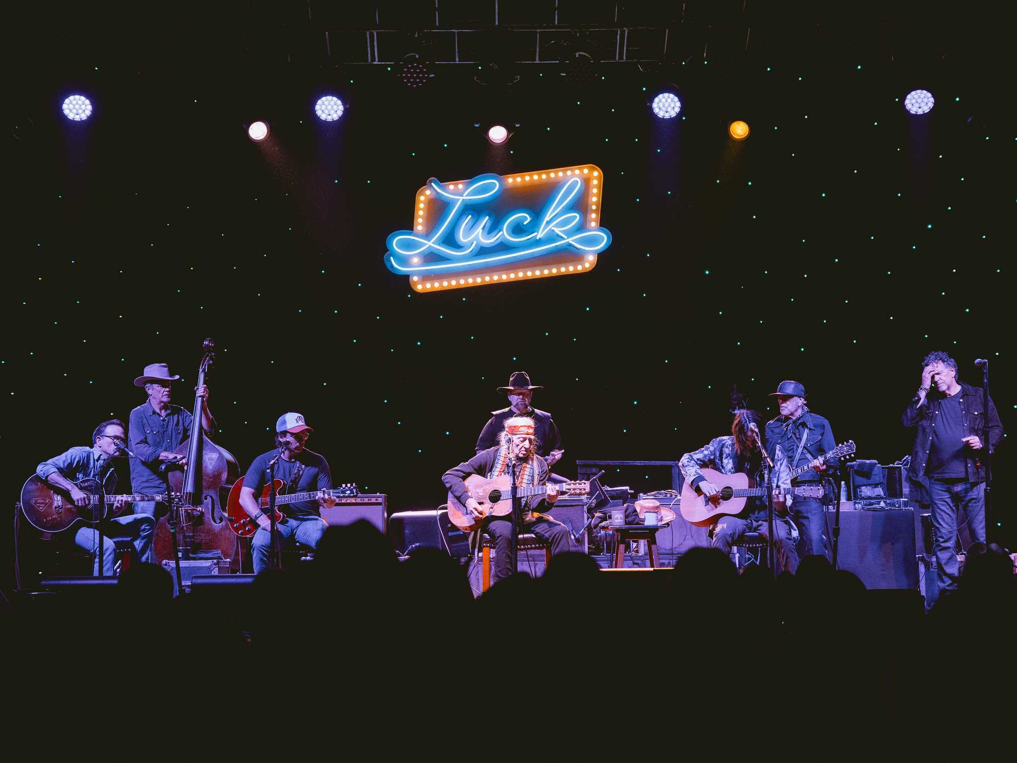 Willie Nelson and Family performing at Luck Reunion