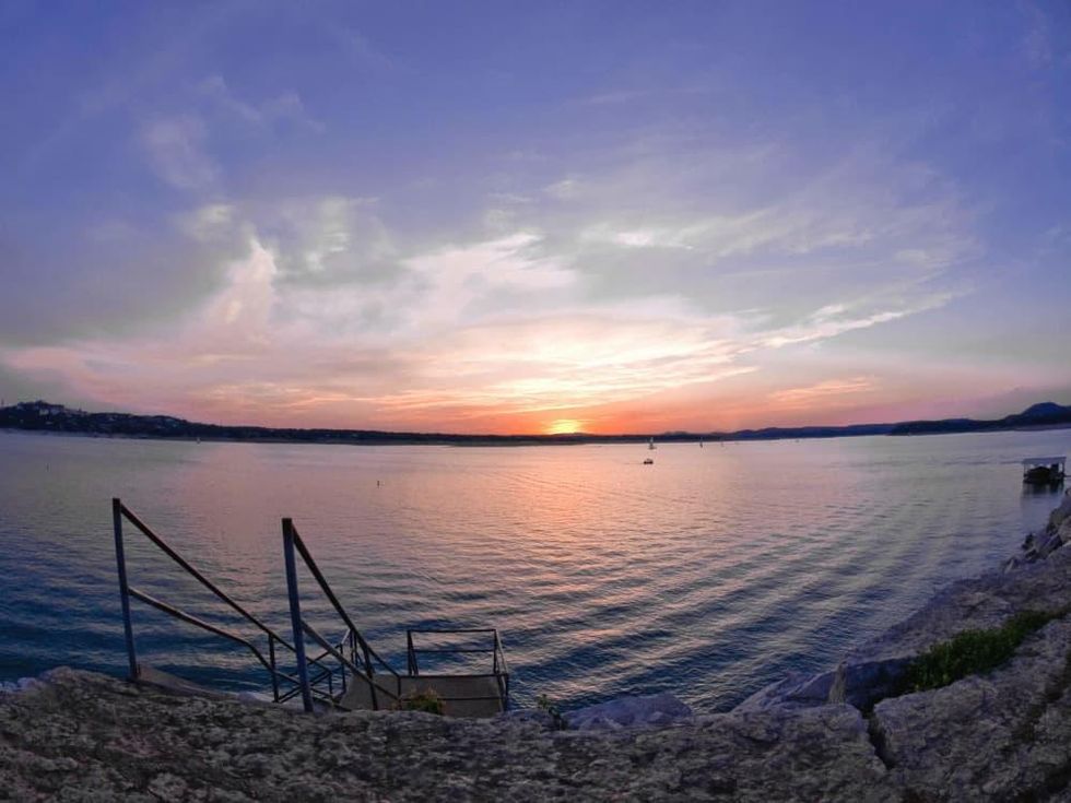 Windy Point Park Lake Travis sunset