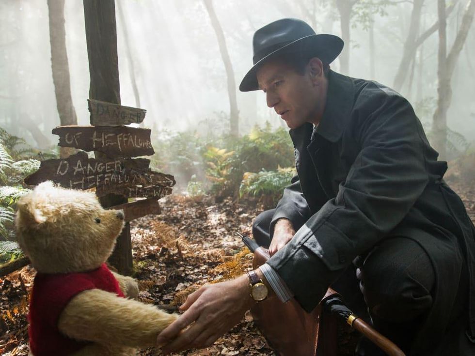 Winnie the Pooh and Ewan McGregor in Christopher Robin