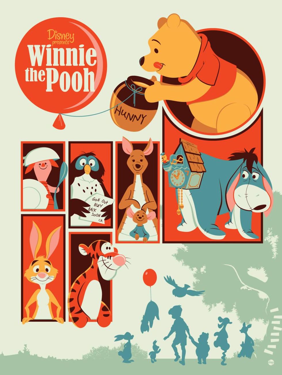 Winnie the Pooh by Dave Perillo as part of Mondo Gallery 