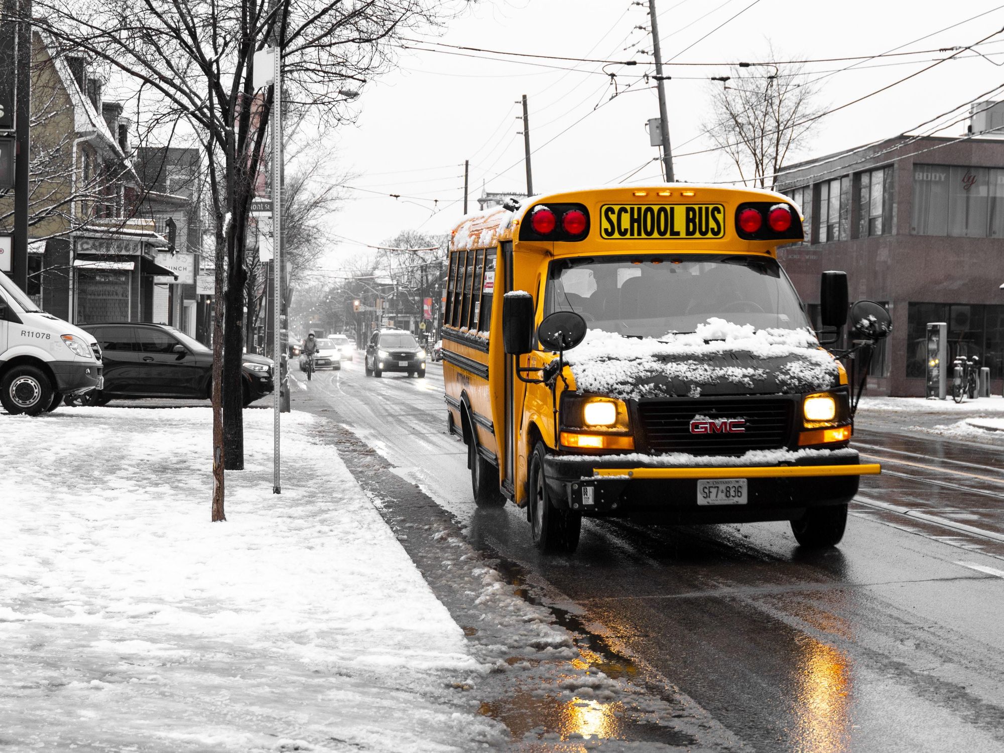 winter school bus