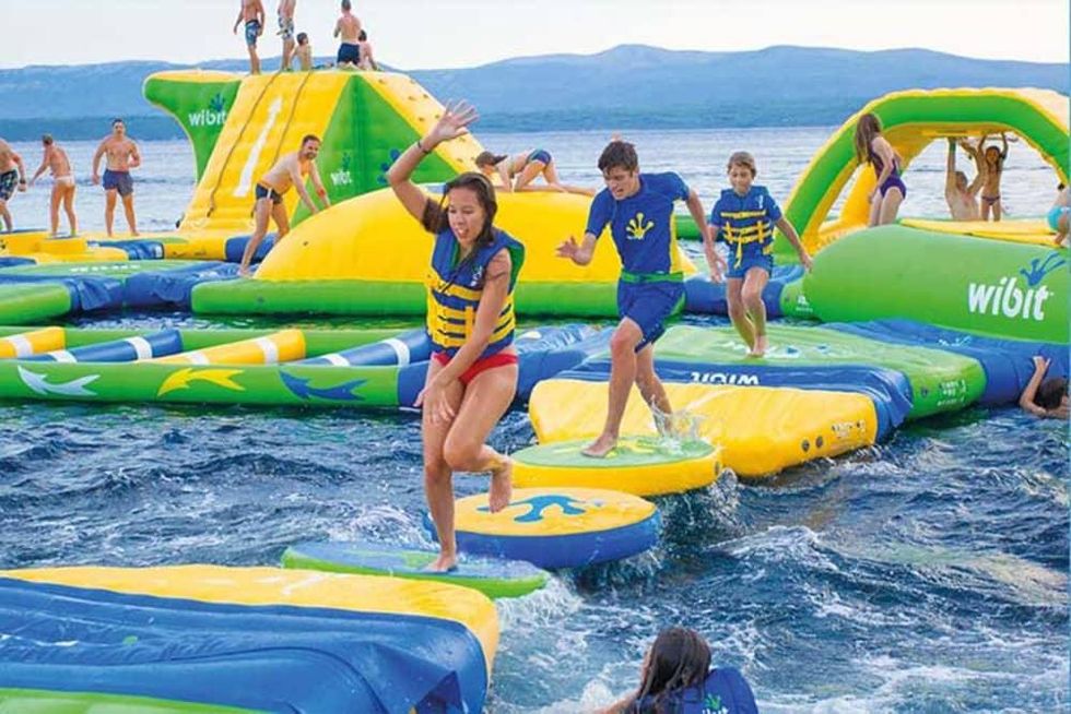 WitBit Lake Travis Waterloo Adventures water park floating lake travis