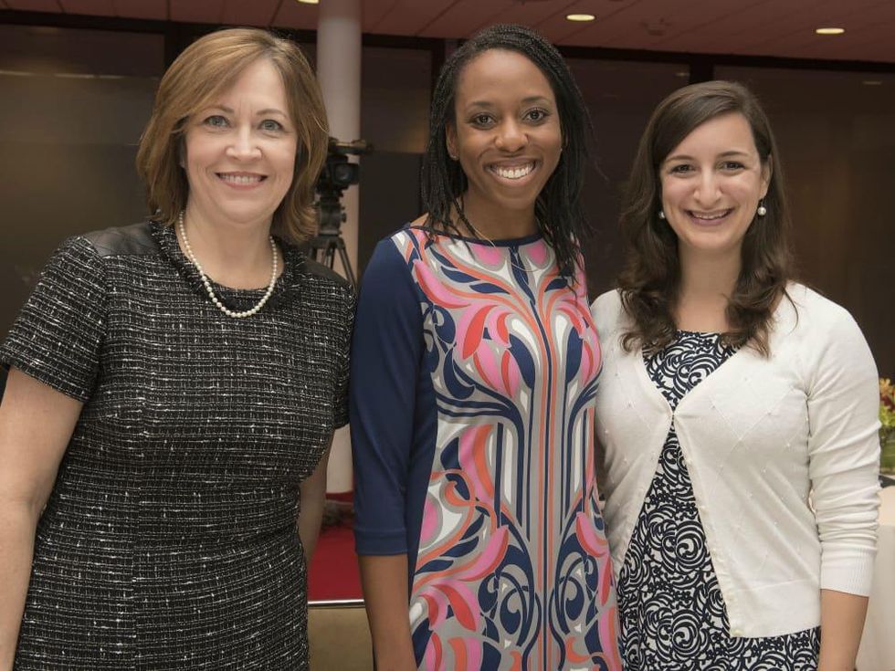 Women in Leadership luncheon LBJ Future Forum May 2016 Ellen Arnold Aerin Pfaffenberger Meghan Kempf