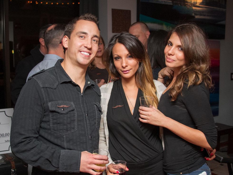 Woodford Reserve Movember Event at Kunst Gallery Shaun Harris Hannah Rodriguez Holly Rodriguez