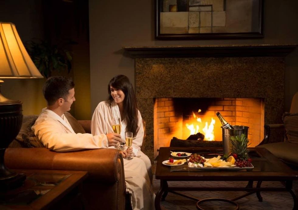 Woodlands Resort couple in spa lounge