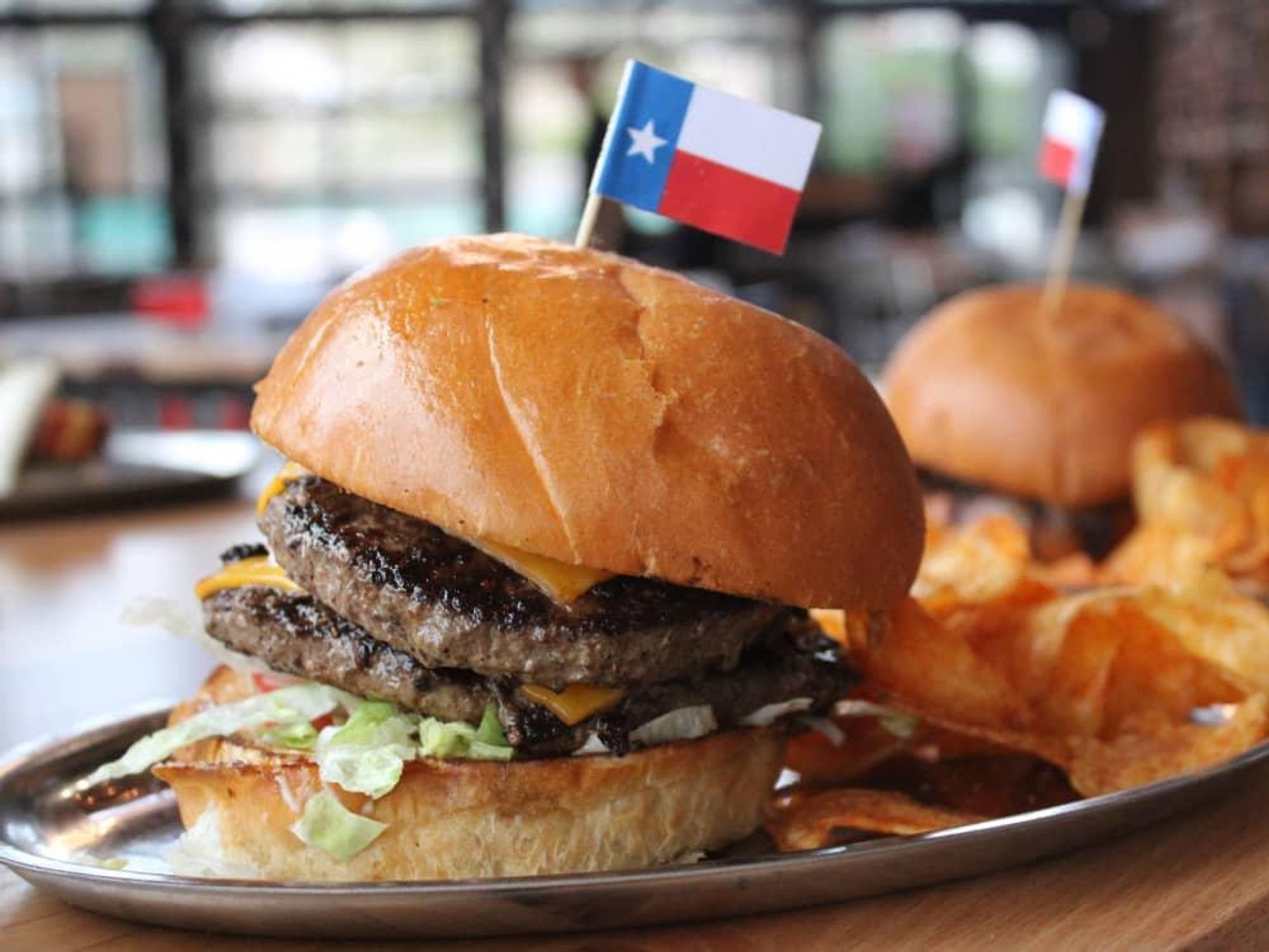 Woodshed Smokehouse Tim Love cheeseburger