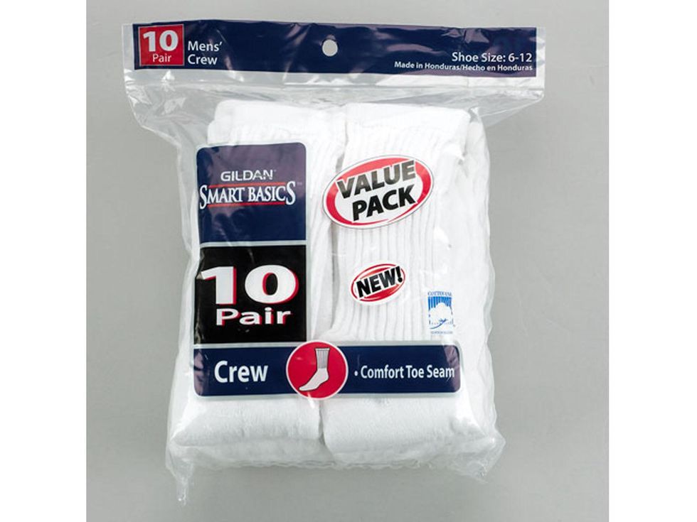 worst stocking stuffers Gildan 10-Pack Crew Length Active Socks