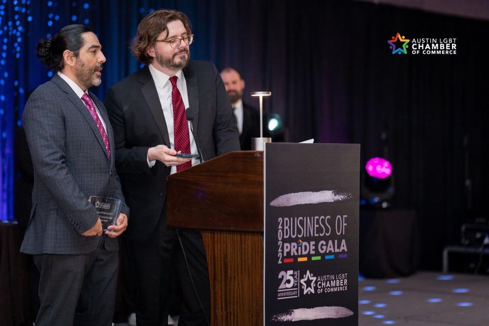 Wunderkeks owners accepting the Proudly Austin Award