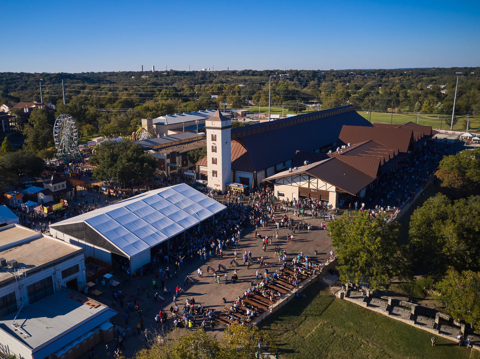 Wustfest New Braunfels aerial
