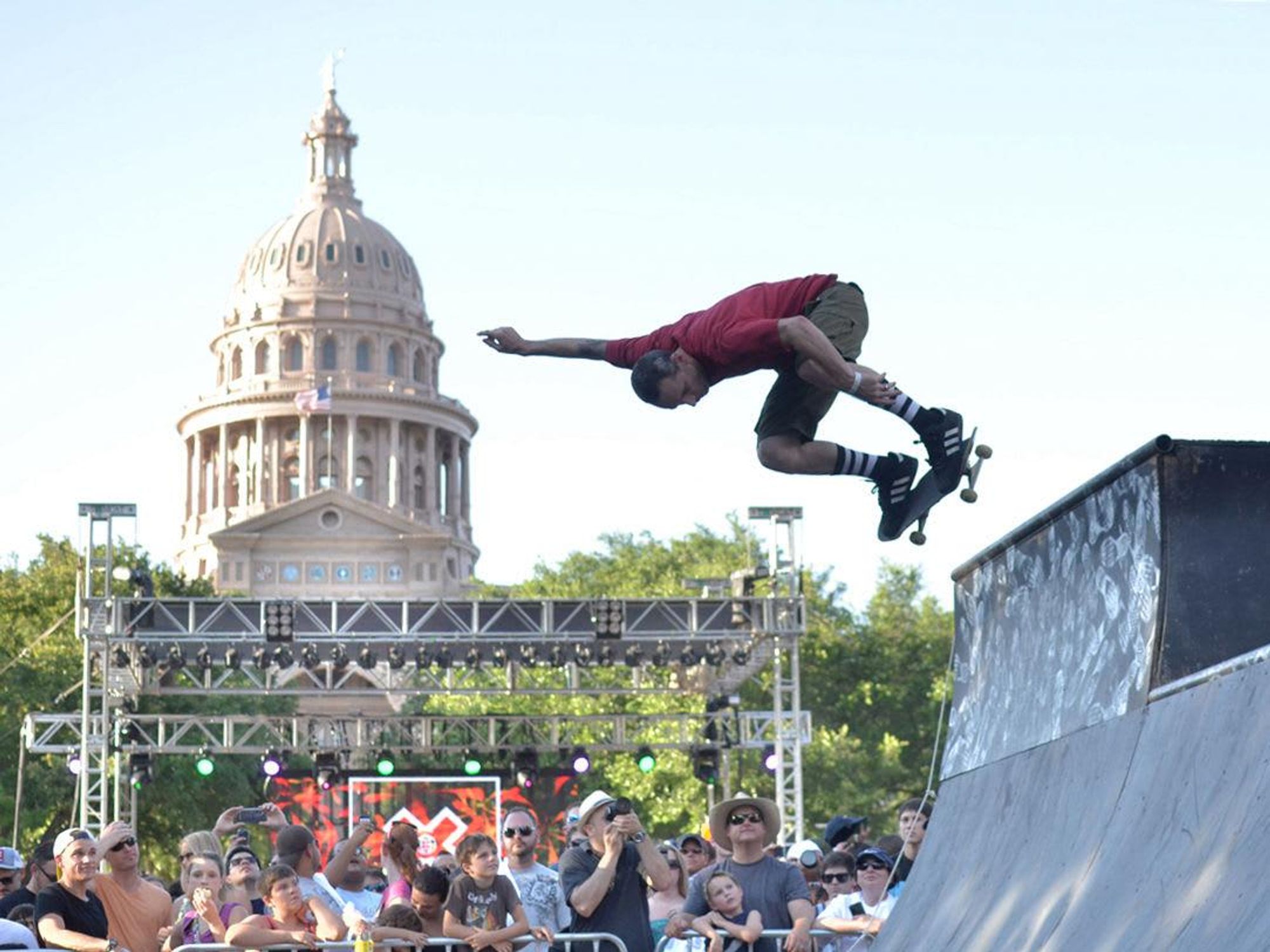 x games rally with the capital in the background