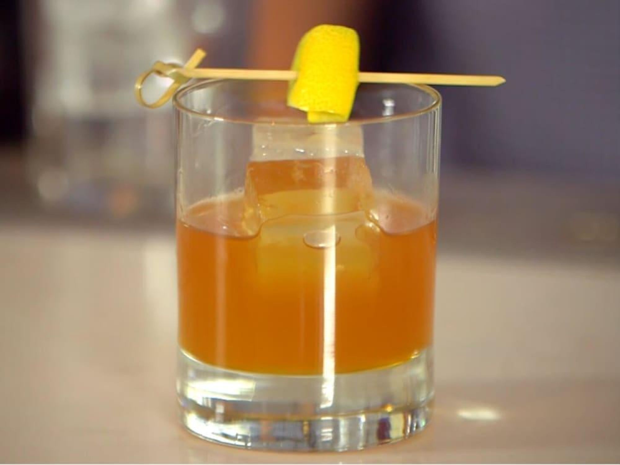 Yellow fever old fashioned from Austin bartender Ty Yi