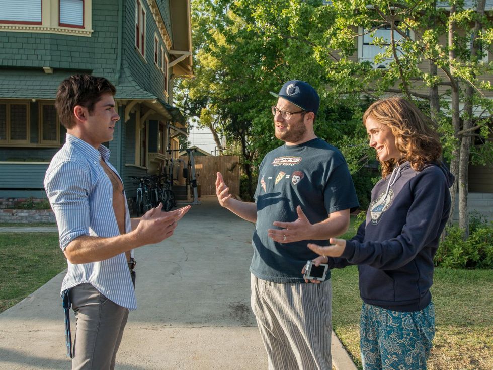 Zac Efron, Seth Rogen and Rose Byrne in Neighbors
