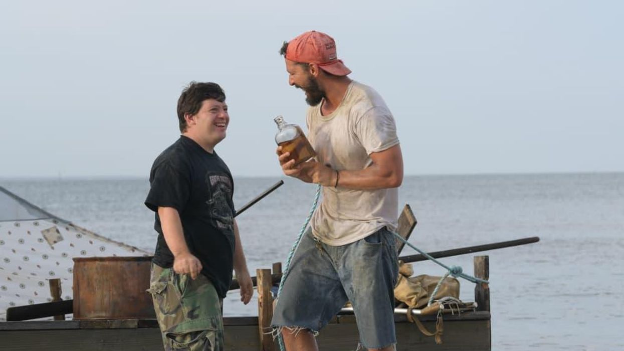 Zack Gottsagen and Shia LaBeouf in The Peanut Butter Falcon